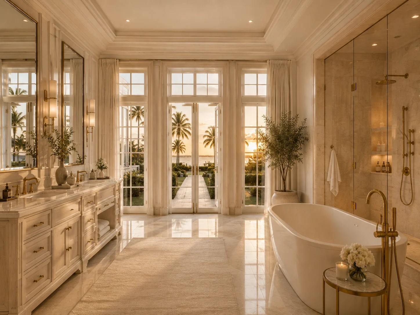Bad mit freistehender Wanne